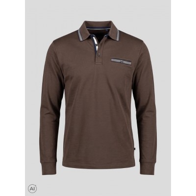 PRE END LS POLO BROWN