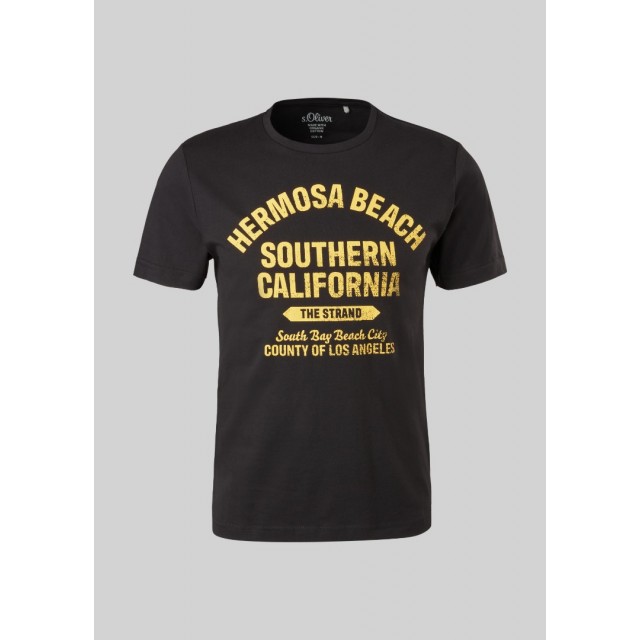 S.OLIVER T-shirt Μαύρο 