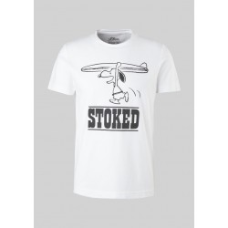 S.OLIVER T-SHIRT Λευκό SNOOPY