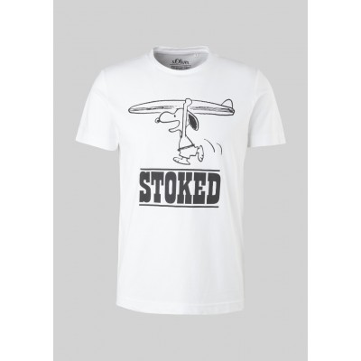 S.OLIVER T-SHIRT White SNOOPY