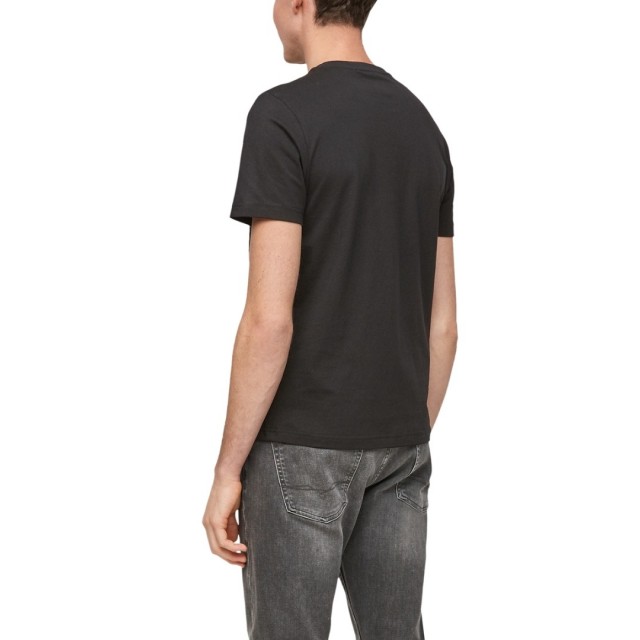 S.Oliver T-Shirt logo Μαύρο