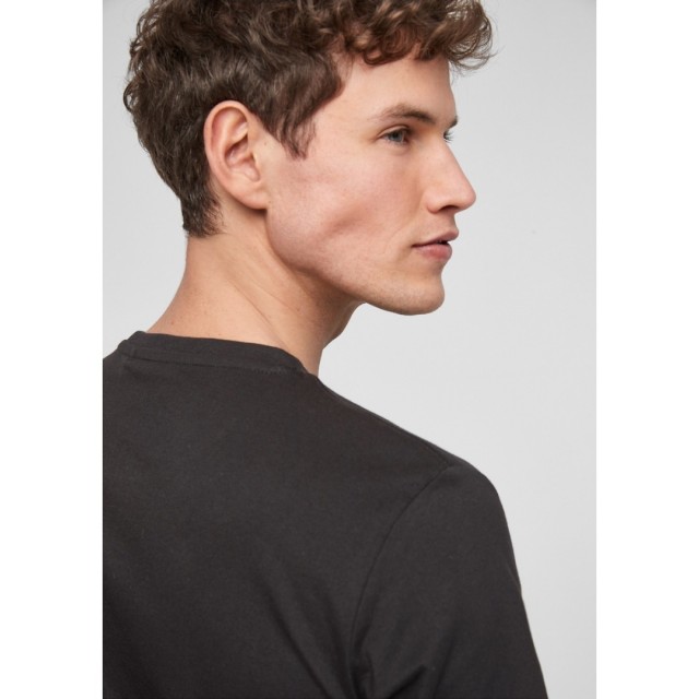 S.Oliver T-Shirt logo Μαύρο