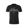 S.Oliver T-Shirt logo Μαύρο