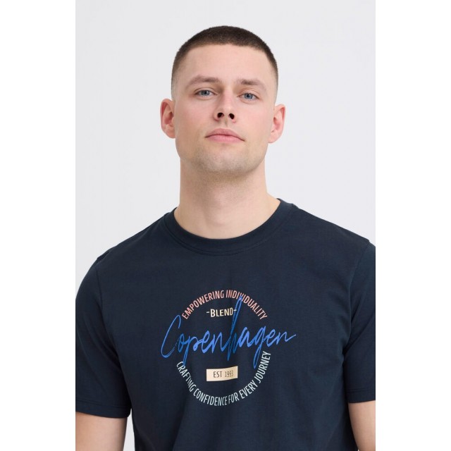 BLEND T-SHIRT LOGO NAVY