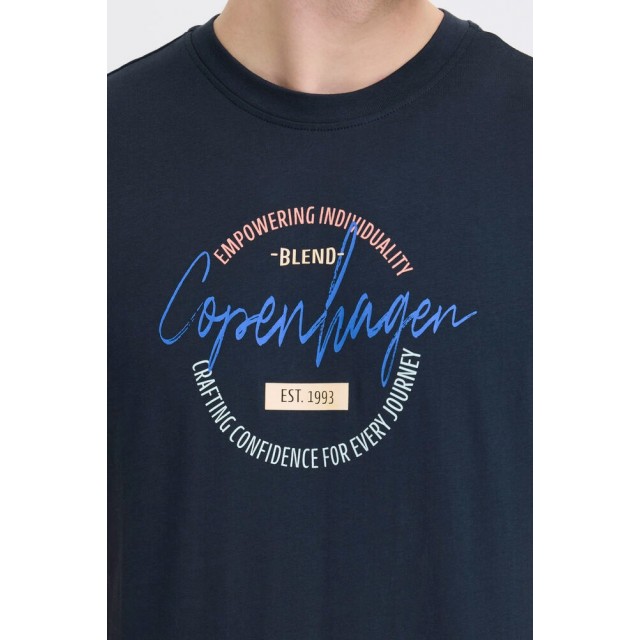 BLEND T-SHIRT LOGO NAVY