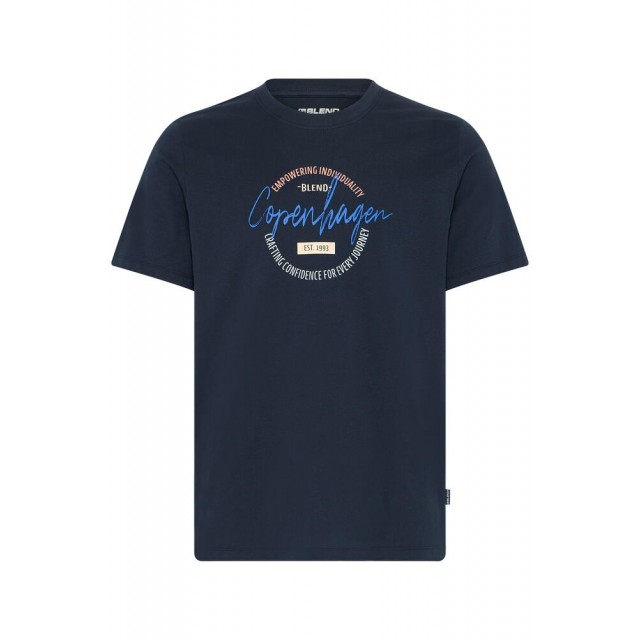 BLEND T-SHIRT LOGO NAVY