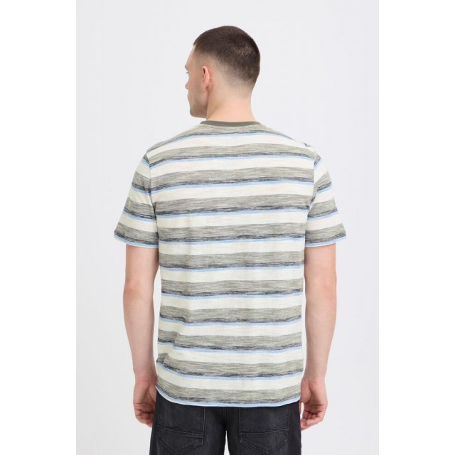 BLEND T-SHIRT WITH STRIPES OLIVE