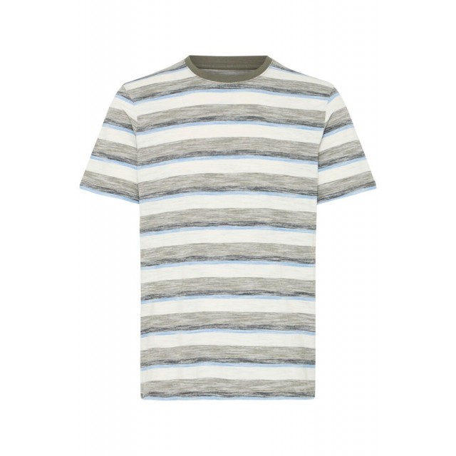 BLEND T-SHIRT WITH STRIPES OLIVE
