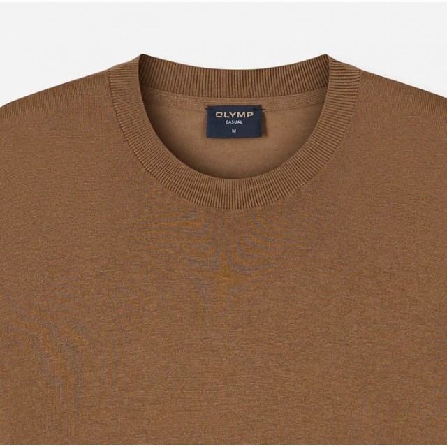 OLYMP CASUAL KNIT T-SHIRT NOUGAT