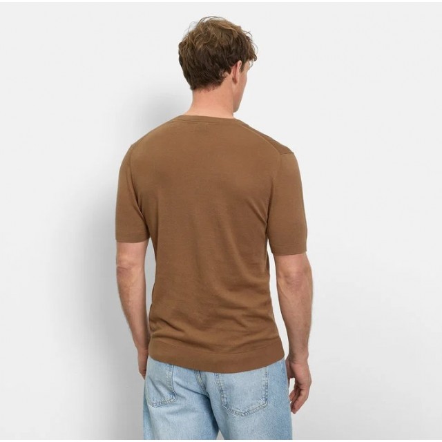 OLYMP CASUAL KNIT T-SHIRT NOUGAT