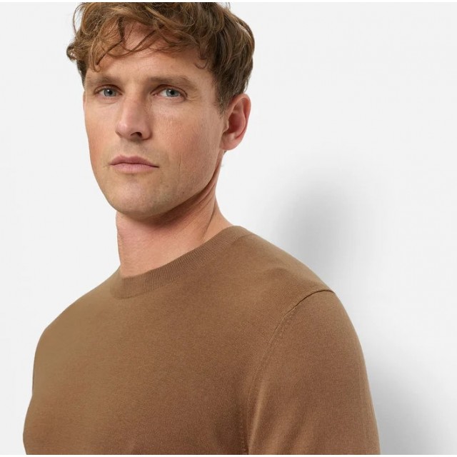 OLYMP CASUAL KNIT T-SHIRT NOUGAT