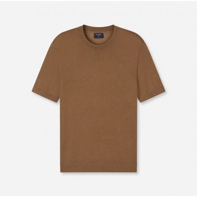 OLYMP CASUAL KNIT T-SHIRT NOUGAT