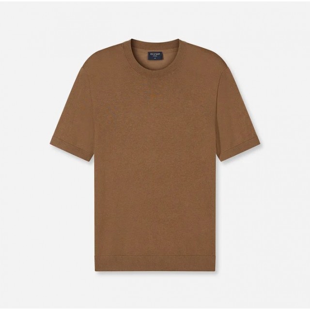 OLYMP CASUAL KNIT T-SHIRT NOUGAT
