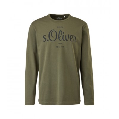 S.Oliver T-Shirt logo Chaki