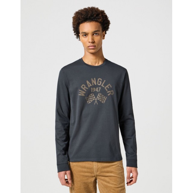 WRANGLER T-SHIRT LS GRAPHIC TEE FADED BLACK
