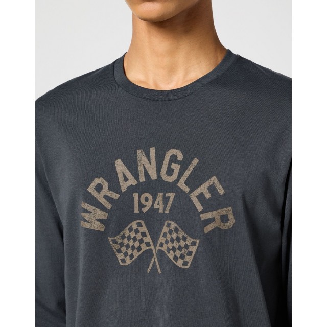 WRANGLER T-SHIRT LS GRAPHIC TEE FADED BLACK