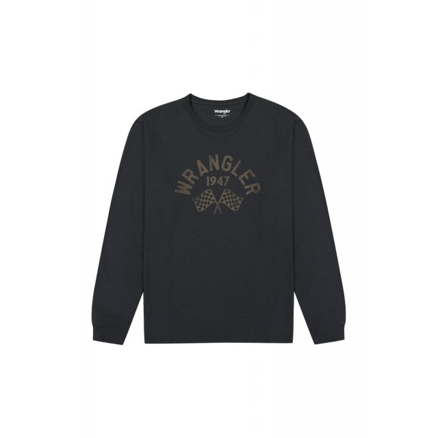 WRANGLER T-SHIRT LS GRAPHIC TEE FADED BLACK