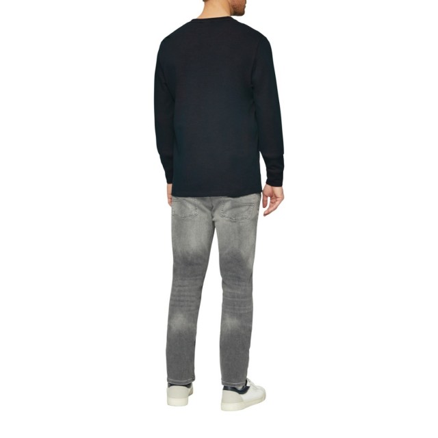 S.OLIVER T-Shirt Textured long sleeve top with logo details