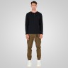 DOUBLE T-SHIRT HENLEY BLACK