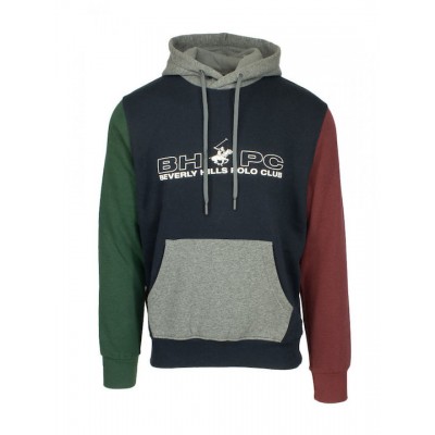 BEVERLY HILLS POLO CLUB MENS HOODIE NAVY MULTI COLOR