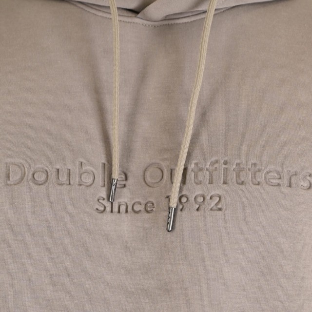 DOUBLE HOODIE SMOKE BEIGE