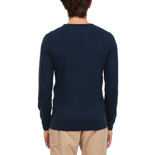S.OLIVER knitted sweater roundnek, Blue Navy color