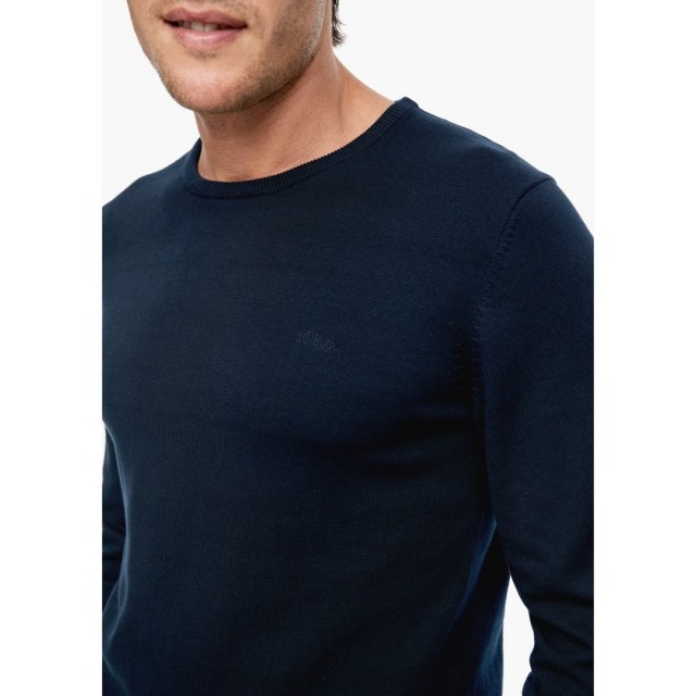S.OLIVER knitted sweater roundnek, Blue Navy color