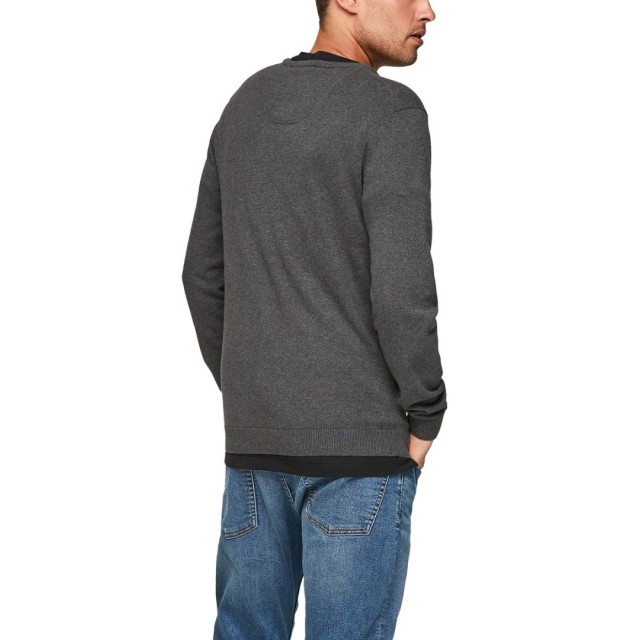 S.OLIVER knitted sweater  roundnek, grey color