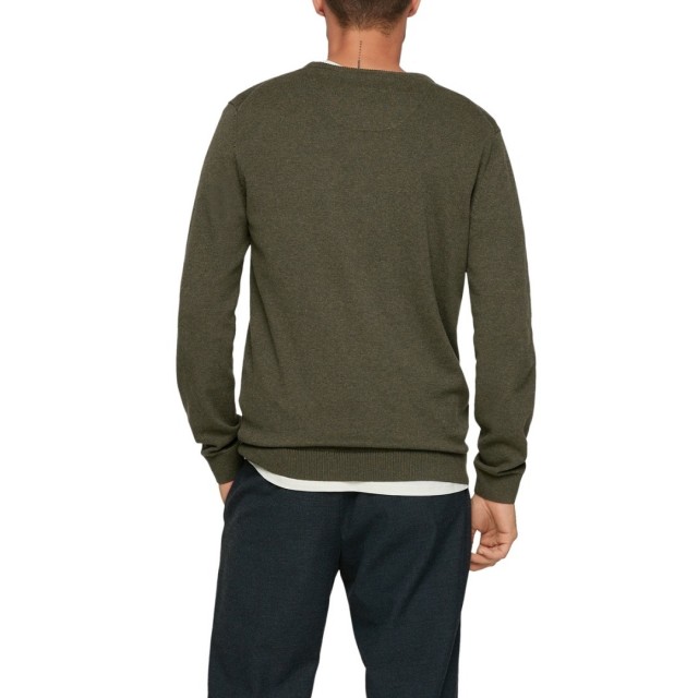 S.OLIVER knitted sweater  roundnek, khaki color