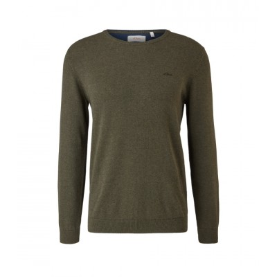 S.OLIVER knitted sweater  roundnek, khaki color