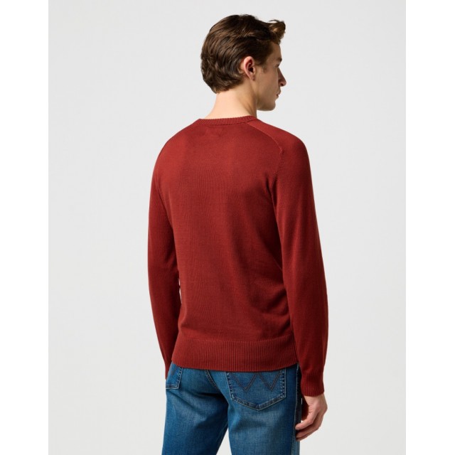 WRANGLER KNIT SEATER FIRED BRICK