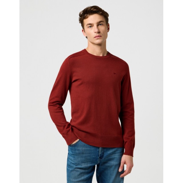 WRANGLER KNIT SEATER FIRED BRICK