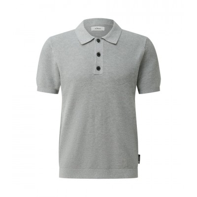 S.OLIVER KNIT POLO SHIRT GREY