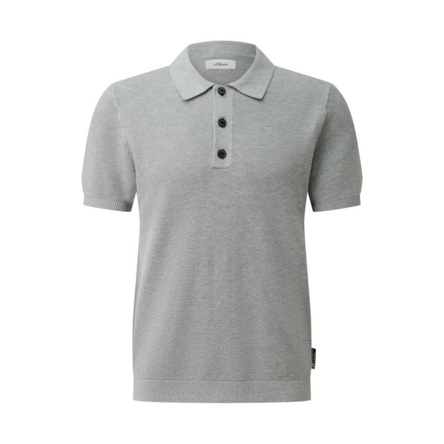 S.OLIVER KNIT POLO SHIRT GREY