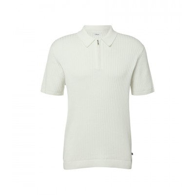S.OLIVER KNIT POLO SHIRT ECRU