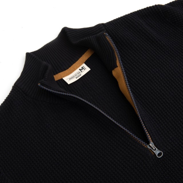 MARCUS Knit Zip Blue