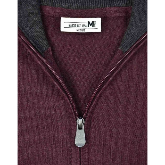 MARCUS Knit with zip Bordeaux