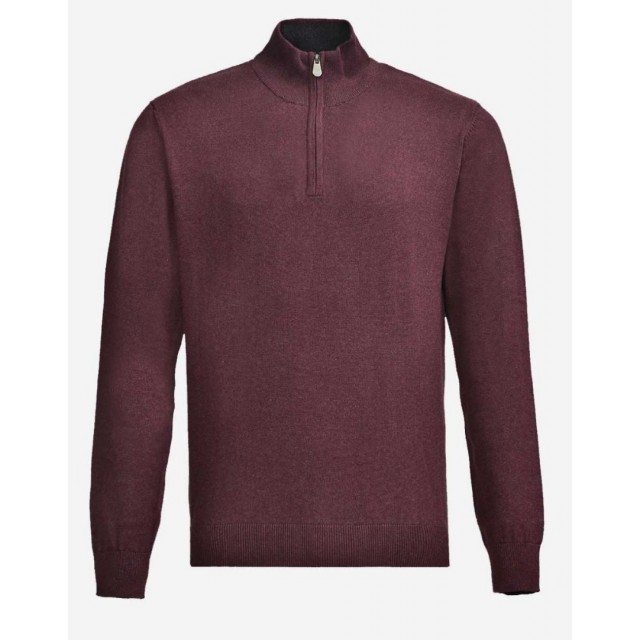 MARCUS Knit with zip Bordeaux