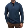 MARCUS Sweater With Zipper Blue Navy 