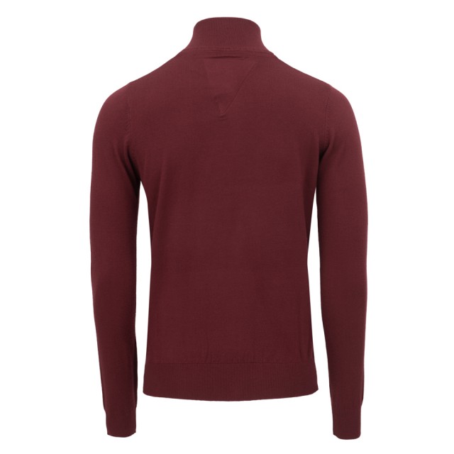 LEONARDO Πλεκτό Zip Μπορντό