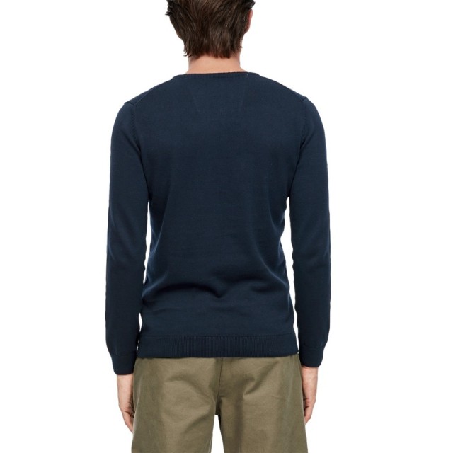 S.OLIVER knitted sweater V, blue navy color