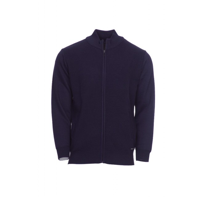 LEXTON Cardigan with with zip Blue