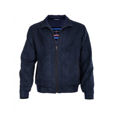 NEW COMPANY SUEDE JACKET NAVY