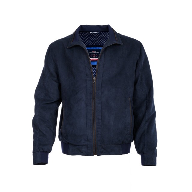 NEW COMPANY SUEDE JACKET NAVY