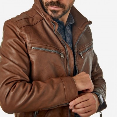 CAMARO Jacket Leather Tobacco