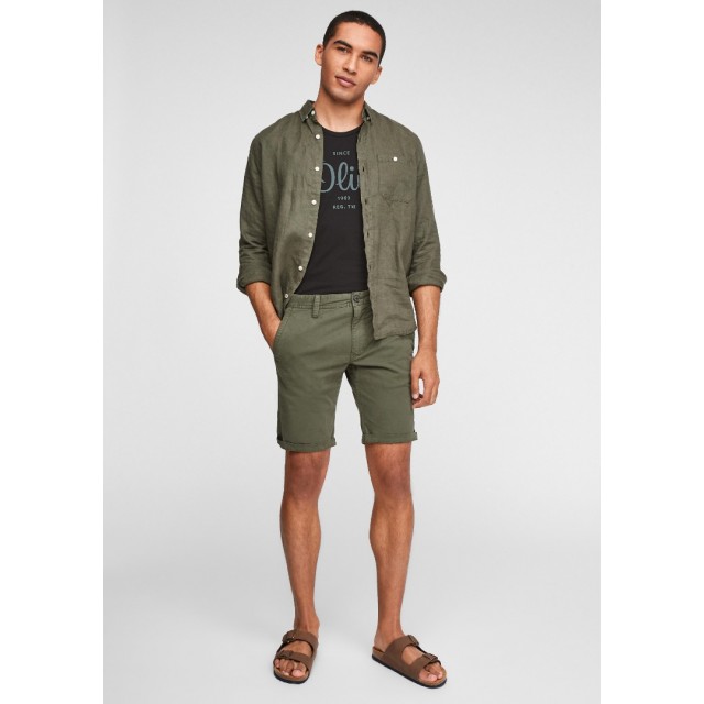 S.OLIVER Chino Βερμούδα Χακί